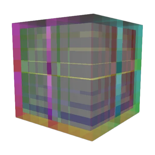 rainbowtrident Minecraft avatar head, 3D render