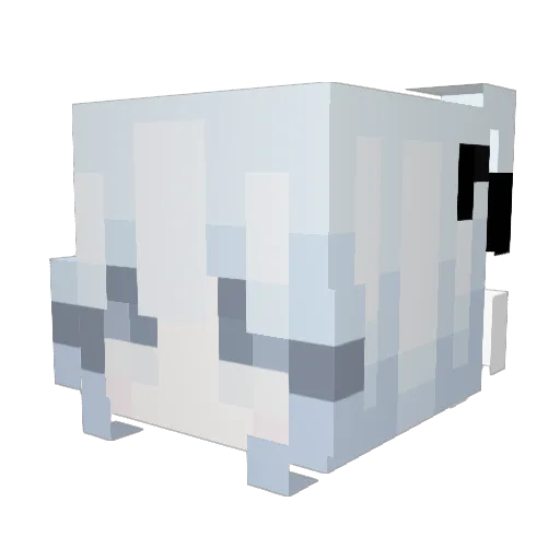 raineing Minecraft avatar head, 3D render