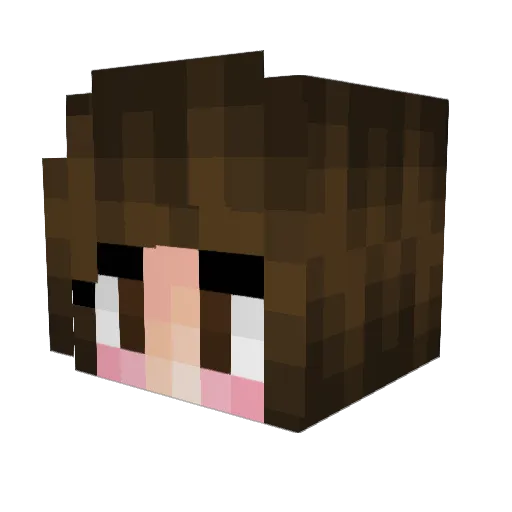 rainfawn Minecraft avatar head, 3D render