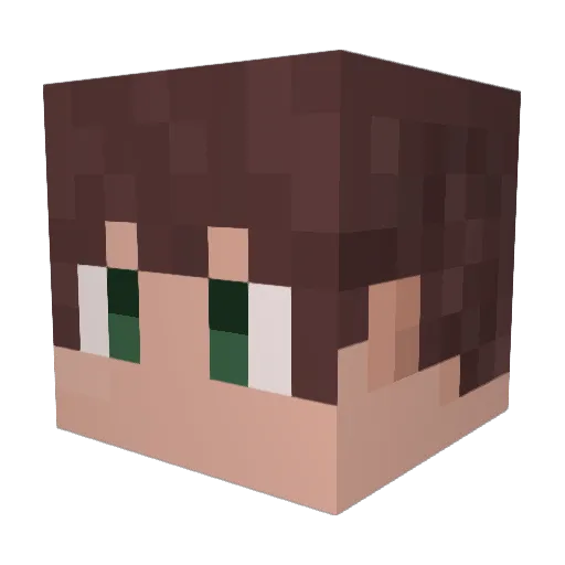 rainfowMC Minecraft avatar head, 3D render