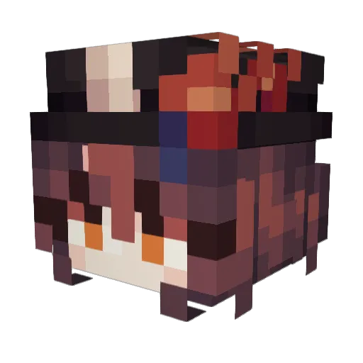rainiest Minecraft avatar head, 3D render