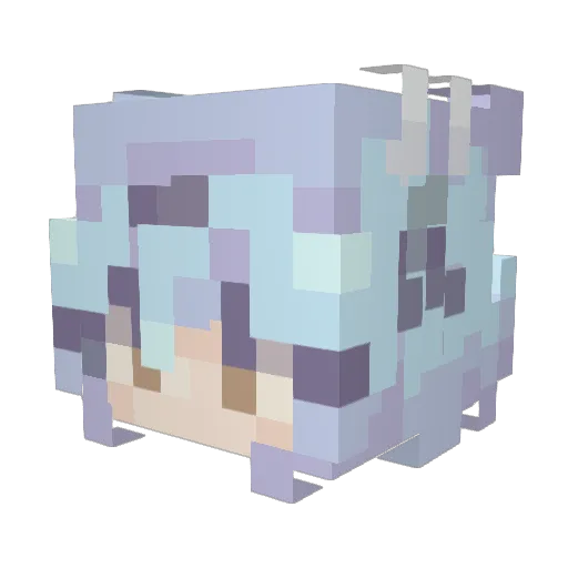 rainiluv Minecraft avatar head, 3D render
