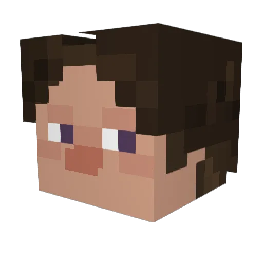 raining13 Minecraft avatar head, 3D render