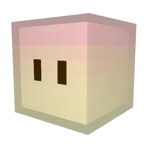 rainy_OuO_ Minecraft avatar head, 3D render