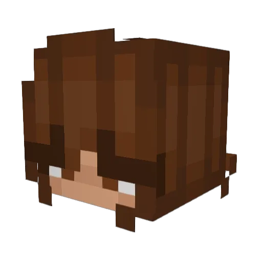 rainy_green Minecraft avatar head, 3D render