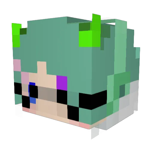 rainyelv Minecraft avatar head, 3D render