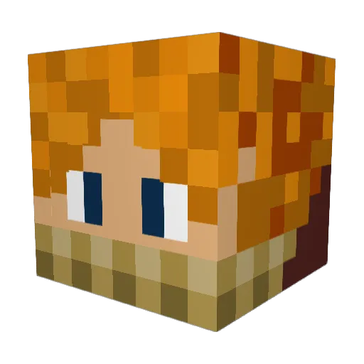 rainyxmood Minecraft avatar head, 3D render