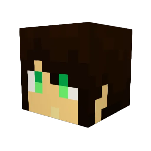 rairaika Minecraft avatar head, 3D render