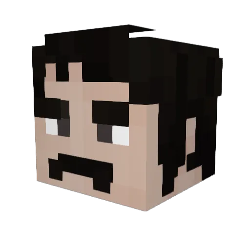 raisnaw Minecraft avatar head, 3D render