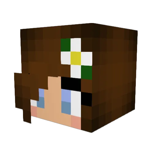 raissa6 Minecraft avatar head, 3D render