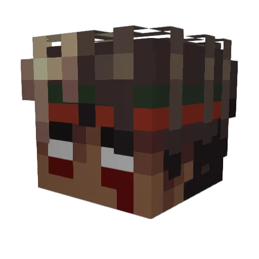 raisumeka Minecraft avatar head, 3D render