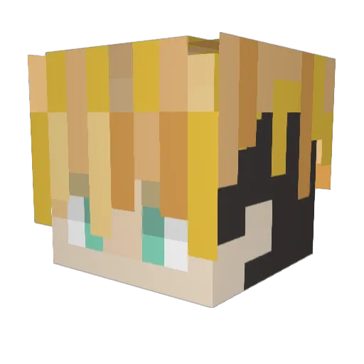 raisxd_ Minecraft avatar head, 3D render