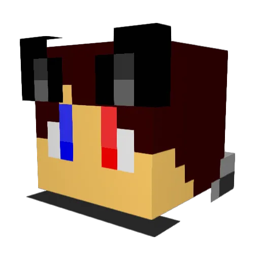 raitoon Minecraft avatar head, 3D render
