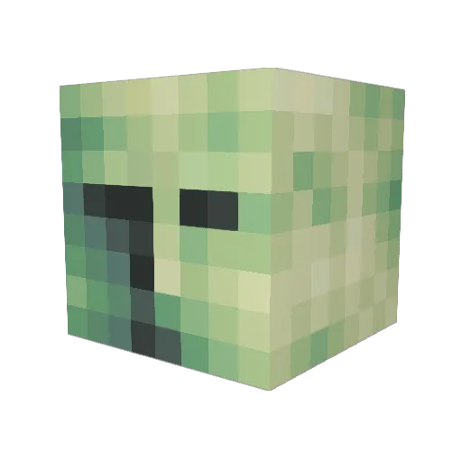 raizalada Minecraft avatar head, 3D render