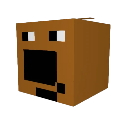 rajokang Minecraft avatar head, 3D render