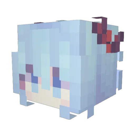 rakamak Minecraft avatar head, 3D render