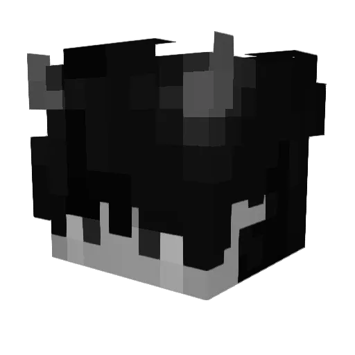 rakcuuk Minecraft avatar head, 3D render