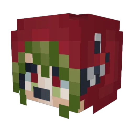 rakhabit Minecraft avatar head, 3D render