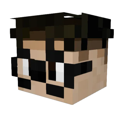 raknaq Minecraft avatar head, 3D render