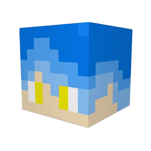 rakp888 Minecraft avatar head, 3D render