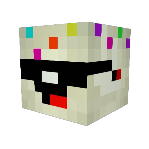 raksopi Minecraft avatar head, 3D render