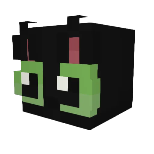 rakuen_exe Minecraft avatar head, 3D render