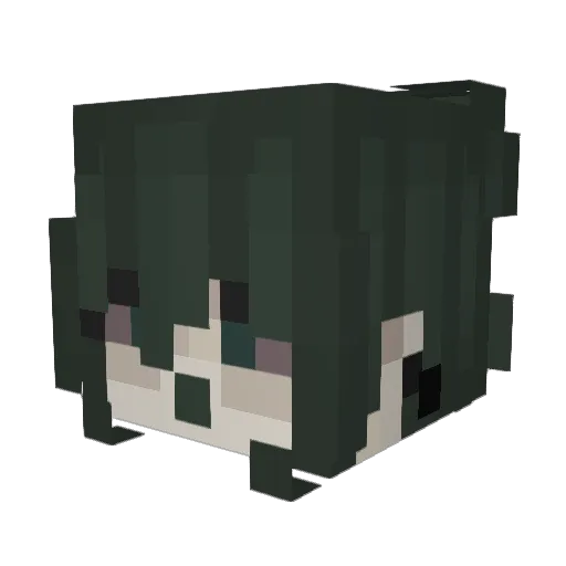 rakuyov Minecraft avatar head, 3D render