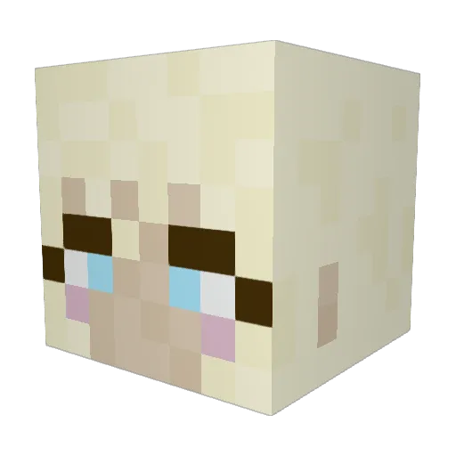 raleighlad Minecraft avatar head, 3D render