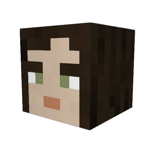 ralewing Minecraft avatar head, 3D render