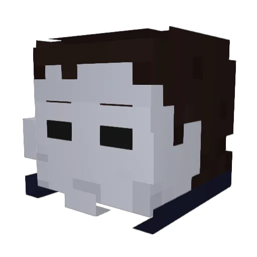 ralfarov Minecraft avatar head, 3D render
