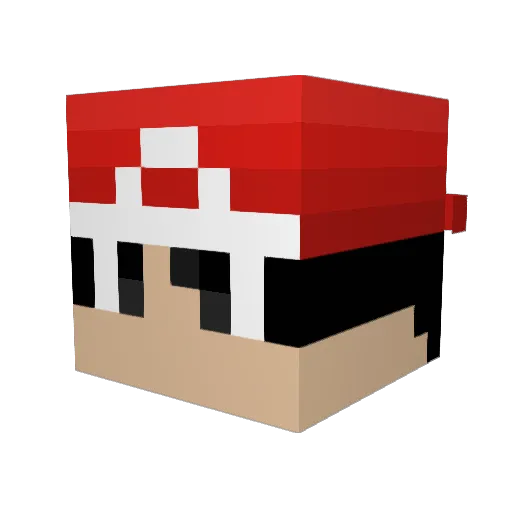 ralfpho Minecraft avatar head, 3D render