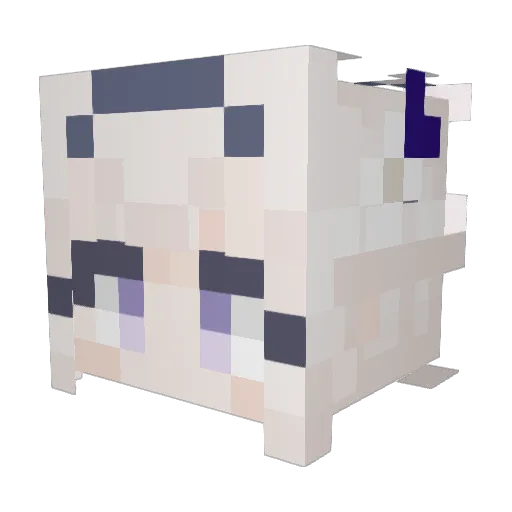 ralises Minecraft avatar head, 3D render
