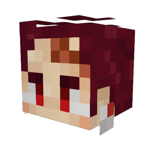 ralkie Minecraft avatar head, 3D render