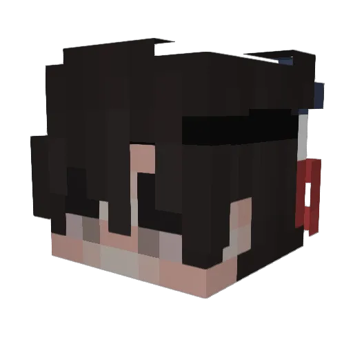 rallyrasi Minecraft avatar head, 3D render