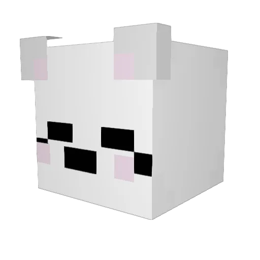 rallzu Minecraft avatar head, 3D render