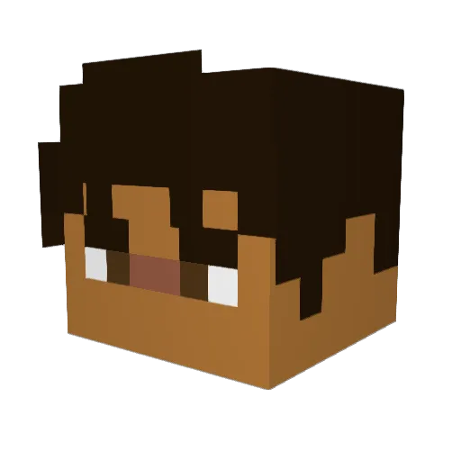 ralphatespace Minecraft avatar head, 3D render