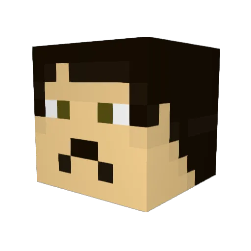 ralphq Minecraft avatar head, 3D render