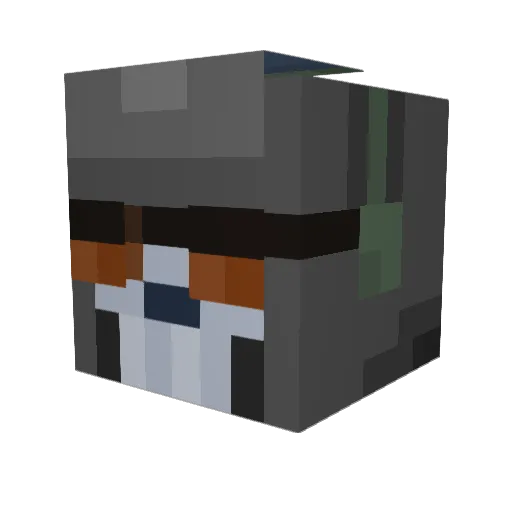 ralphtoofast Minecraft avatar head, 3D render