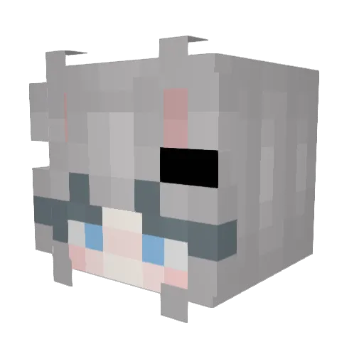 raluuuuuu Minecraft avatar head, 3D render