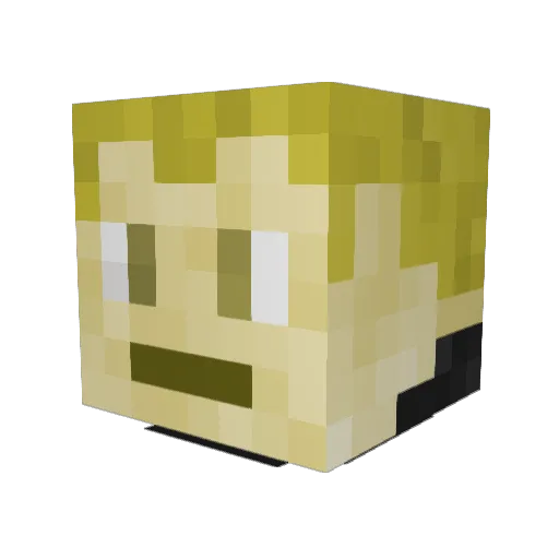 ram080 Minecraft avatar head, 3D render