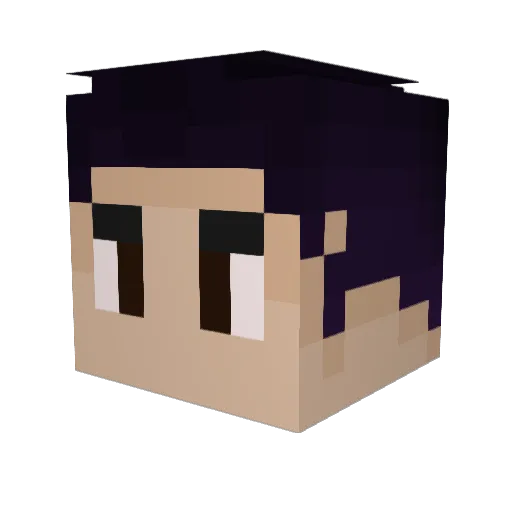 ramOs_03 Minecraft avatar head, 3D render