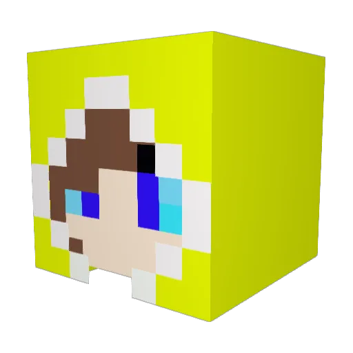 ram_1425 Minecraft avatar head, 3D render