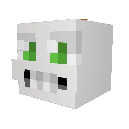 ram_cichlid Minecraft avatar head, 3D render