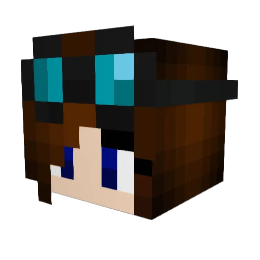 ramaan Minecraft avatar head, 3D render