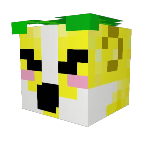 ramblewriter Minecraft avatar head, 3D render