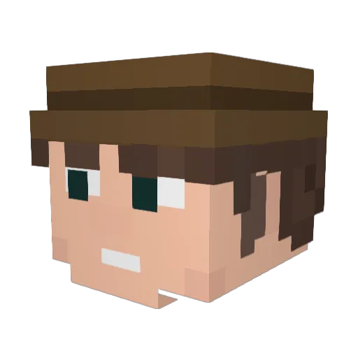rambroze Minecraft avatar head, 3D render