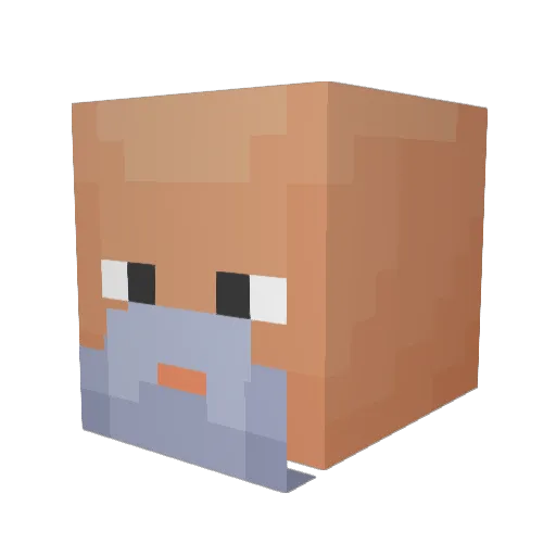 ramen500 Minecraft avatar head, 3D render