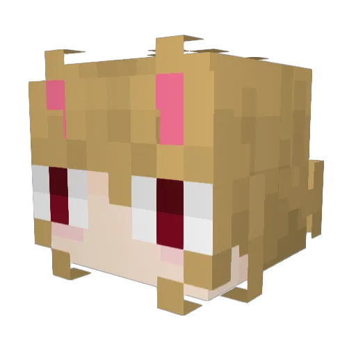 ramency Minecraft avatar head, 3D render