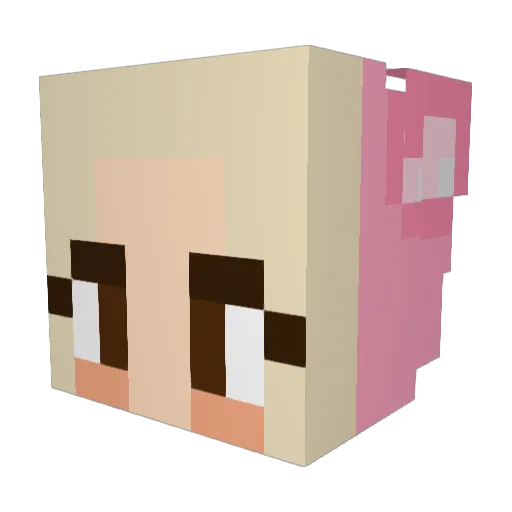ramenluver Minecraft avatar head, 3D render