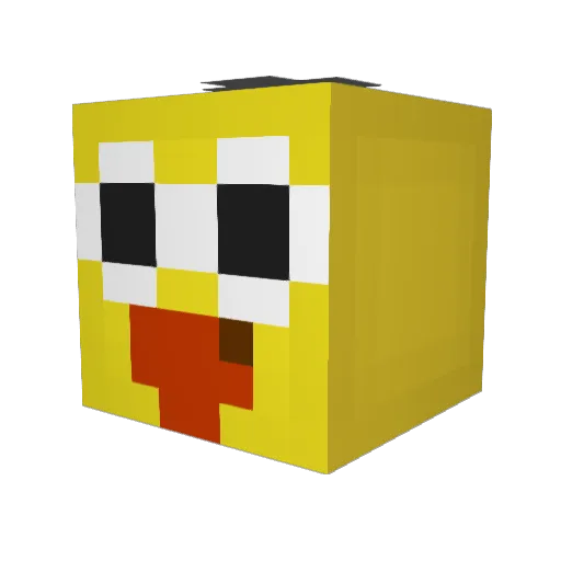 ramenrice Minecraft avatar head, 3D render